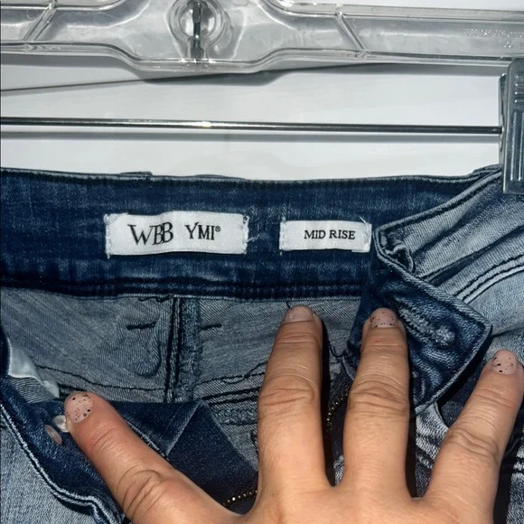 YMI Blue Floral Flare Jeans - Picture 5 of 9